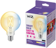 WiZ Globe Filament - Lumière Blanche Chaude à Lumière Blanche Froide - E27 - Transparent Cadeau : smart home