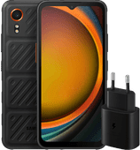 Samsung Galaxy Xcover 7 128GB Zwart 5G Enterprise Edition + Samsung Oplader 25W Zwart Samsung telefoon uit 2024