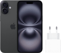 Apple iPhone 16 256GB Zwart + Apple Snellader Apple product met extra inruilwaarde