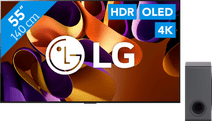 LG OLED55G45LW (2024) + LG DS80QY LG OLED tv voor films en series