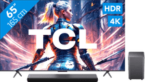 TCL QLED 65C71B + TCL S55H 2.1 Soundbar Tv voor bij je nieuwe gaming console