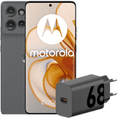 Motorola Edge 50 512GB Grijs 5G + Motorola Oplader 68W Zwart + Usb C Kabel 1m Zwart Motorola Edge 50