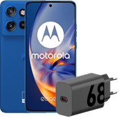 Motorola Edge 50 Neo 512GB Blauw 5G + Motorola Oplader 68W Zwart + Usb C Kabel 1m Zwart Motorola Edge 50