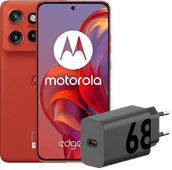 Motorola Edge 50 Neo 512GB Rood 5G + Motorola Oplader 68W Zwart + Usb C Kabel 1m Zwart Motorola Edge 50