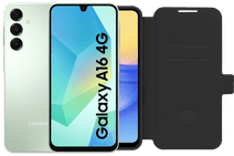 Samsung Galaxy A16 128GB Green 4G + BlueBuilt Book Case Black Cell phone