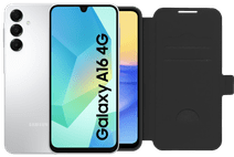 Samsung Galaxy A16 128GB Wit 4G + BlueBuilt Book Case Zwart Samsung telefoon uit 2024