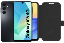 Samsung Galaxy A16 128GB Black 4G + BlueBuilt Book Case Black Affordable smartphone