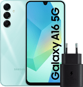 Samsung Galaxy A16 128GB Green 5G + Samsung Charger 25W Black Cell phone
