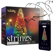 Twinkly Smart Christmas Lights White and Colored Light 250 Lights Smart light including fixture