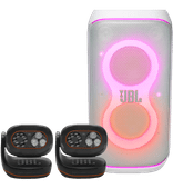 JBL Partybox 120 Wit + 2x JBL Partylight Beam JBL speaker met Auracast