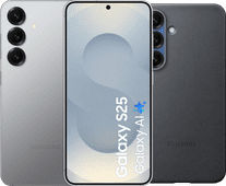 Samsung Galaxy S25 256GB Zilver 5G + Samsung Kindsuit Back Cover Zwart Samsung S gsm