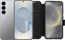 Samsung Galaxy S25 256 Go Argent 5G + BlueBuilt Book Case Noir Samsung Galaxy S25