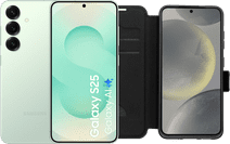 Samsung Galaxy S25 256 Go Menthe 5G + BlueBuilt Book Case Noir Samsung Galaxy S25