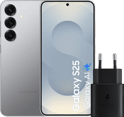 Samsung Galaxy S25 256 Go Argent 5G + Samsung Chargeur 25 Watts Noir Samsung Galaxy S25
