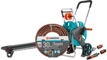 GARDENA Premium SuperFLEX 30m CleverRoll M Medium Sprinkler Pack Suction hose
