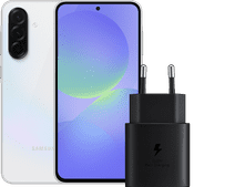Samsung Galaxy A36 256 Go Blanc 5G + Samsung Chargeur 25 Watts Noir Samsung Galaxy A36