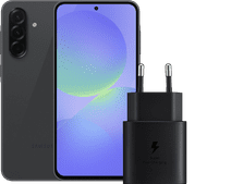 Samsung Galaxy A36 256GB Zwart 5G + Samsung Oplader 25 Watt Zwart Samsung Galaxy A36