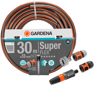 Gardena Premium SuperFLEX Tuyau d'Arrosage 1/2" 30 Mètres + Gardena Kit de Démarrage 