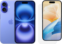 Apple iPhone 16 128 Go Bleu + BlueBuilt Protège-écran Verre Apple iPhone de 800 à 1000 euros