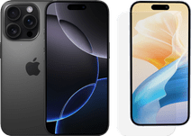 Apple iPhone 16 Pro 256 Go Titane Noir + BlueBuilt Protège-écran Verre Produit Apple avec bonus de reprise