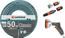 GARDENA Classic 1/2 50m Premium Spray Nozzle Pack Garden hose with a spray nozzle