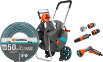GARDENA Classic 1/2 50m CleverRoll L Easy Classic Spray Nozzle Pack Hose reel and hose cart