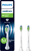Philips Sonicare Optimal White HX6062/87 White (2 units) Brush attachment for whiter teeth