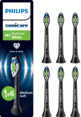Philips Sonicare Optimal White HX6066/88 Zwart (6 stuks) Philips Sonicare opzetborstel