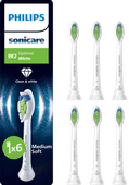 Philips Sonicare Optimal White HX6066/87 Wit (6 stuks) Philips Sonicare opzetborstel