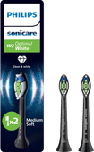 Philips Sonicare Optimal White HX6062/88 Black (2 units) Brush attachment for whiter teeth