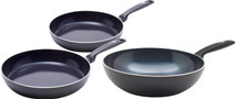 GreenPan Torino Ceramic Frying Pan Set 24cm + 28cm + Wok PFAS free pan
