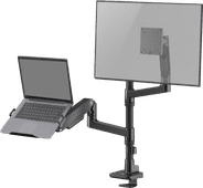 ACT AC8341 Monitorarm 49 inch met gasveer voor 1 monitor met laptophouder Monitorarm