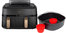 Philips 5000 Series Dual Basket NA552/00 + Kit Expert Cuisson Airfryer à double tiroir