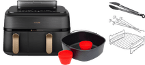 Philips 5000 Series Dual Basket NA552/00 + Dubbellaagse kookset + Bakmeesterset Philips airfryer 5000 series