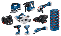 Bosch Professional 7-delige Combiset + Bosch Professional ProClick GWT 20 Accu combiset