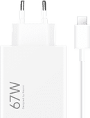 Xiaomi Hypercharge Power Delivery Oplader 67W + Usb A naar Usb C Kabel (1m) Wit Usb C oplader