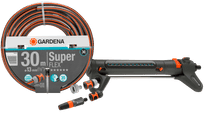 GARDENA Premium SuperFLEX 30m Small Sprinkler Pack Separate regular garden hose