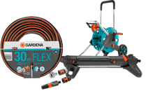 GARDENA Comfort FLEX 30m CleverRoll M Small Sprinkler Pack Hose reel and hose cart
