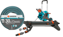 GARDENA Classic 30m CleverRoll M Small Sprinkler Pack Hose reel and hose cart
