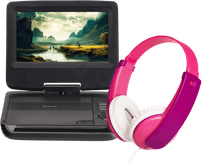 Denver MT 792 + JVC HA-KD7 Pink Portable DVD player
