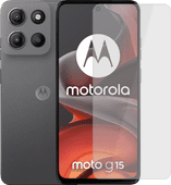 Motorola Moto G15 128GB Gray 4G + Just in Case Tempered Glass Screen Protector Cell phone