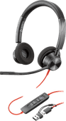 Poly Blackwire 3320-MS Casque de Bureau Filaire Poly
