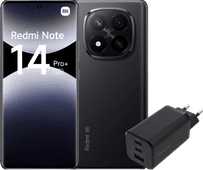 Redmi Note 14 Pro+ 512GB Black 5G + BlueBuilt Charger with 3 USB Ports 65W Black Cell phone