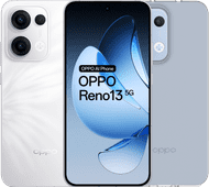 OPPO Reno13 256GB Wit 5G + Just in Case Back Cover Transparant OPPO Reno serie