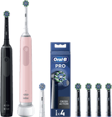 Oral-B Pro Series 3 Duo Pack Black and Pink Value Pack Electric toothbrush for sensitive teeth