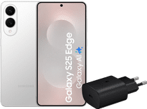 Samsung Galaxy S25 Edge 512GB Silver 5G + Samsung Charger 25W Black Cell phone