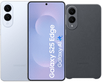 Samsung Galaxy S25 Edge 256GB Blauw 5G + Samsung Kindsuit Back Cover Zwart Samsung Galaxy S25 Edge