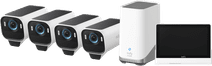 EufyCam S3 Pro 4-Pack + Smart Display E10 IP-camera met batterij