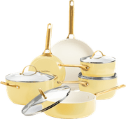 Greenpan Padova Reserve Pannenset 10-delig Sunshine Yellow Steelpan