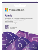 Microsoft 365 Family NL Abonnement 1 jaar Microsoft Office software